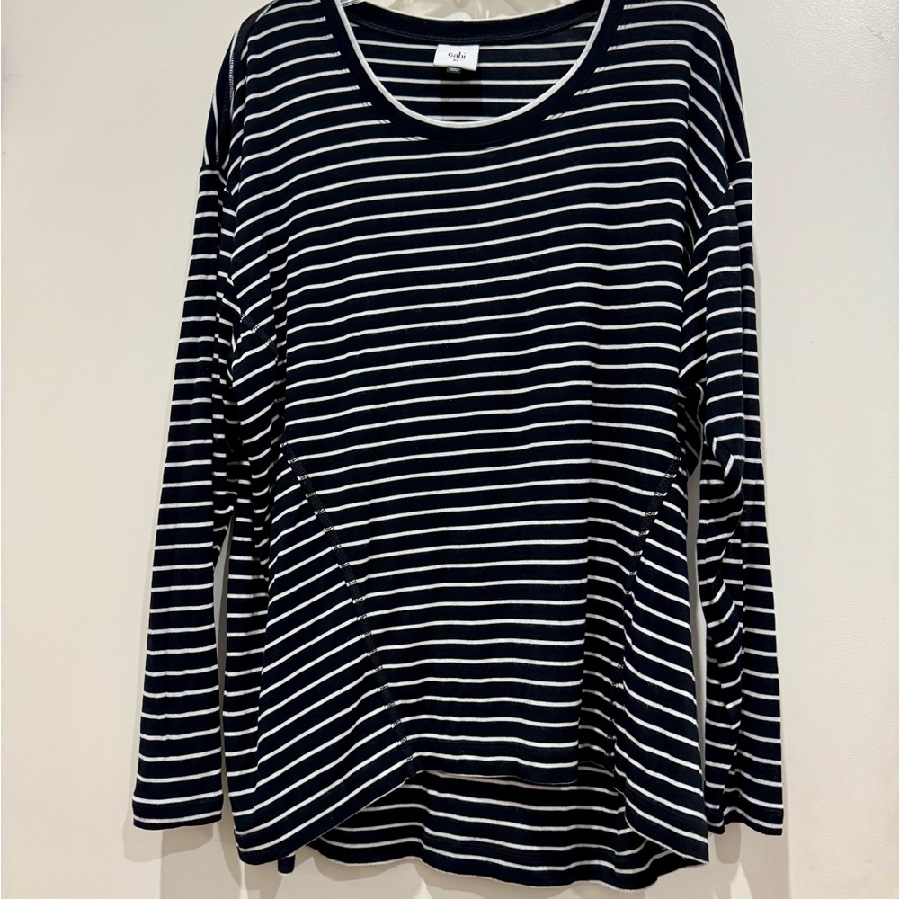 Cabi Black & White Striped Women's Top